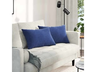 Lot de 2 coussins de canapé, coussins décoratifs bleu police 60 x 40 cm cf59021
