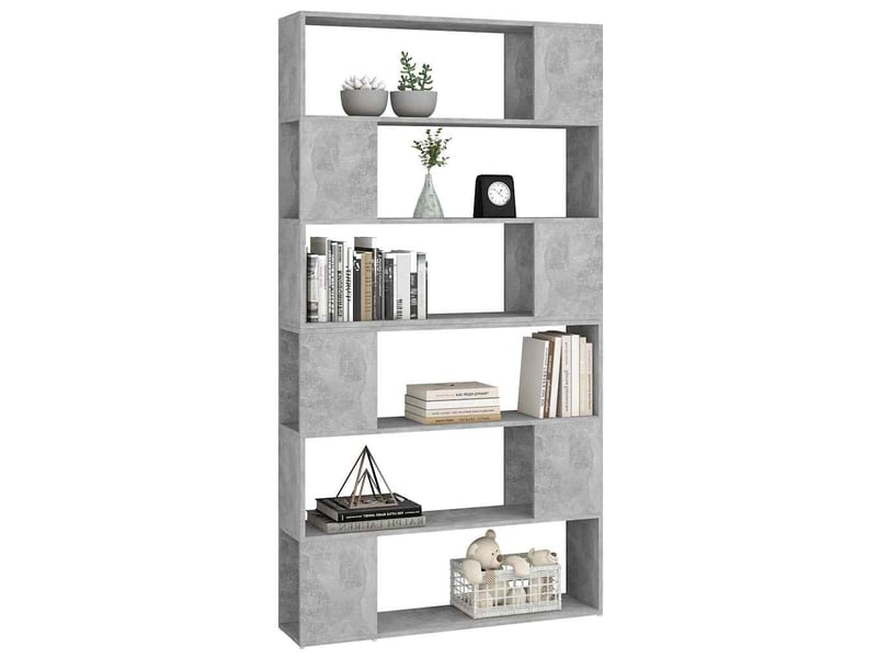  Bibliothèque, séparateur de pièce gris béton 100x24x188 cm  - Conforama D