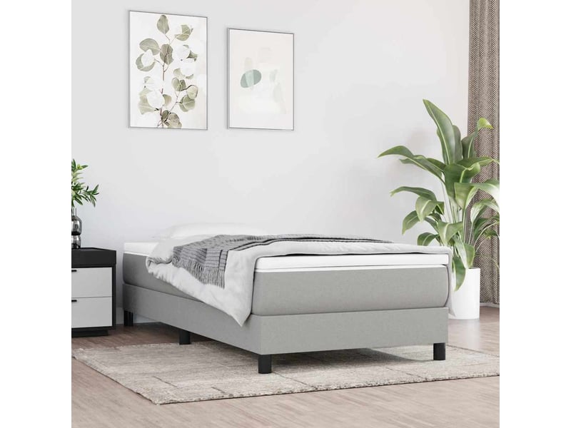  Matelas de lit à ressorts ensachés fermeté moyenne gris clair 100x200x20 cm  - Conforama B