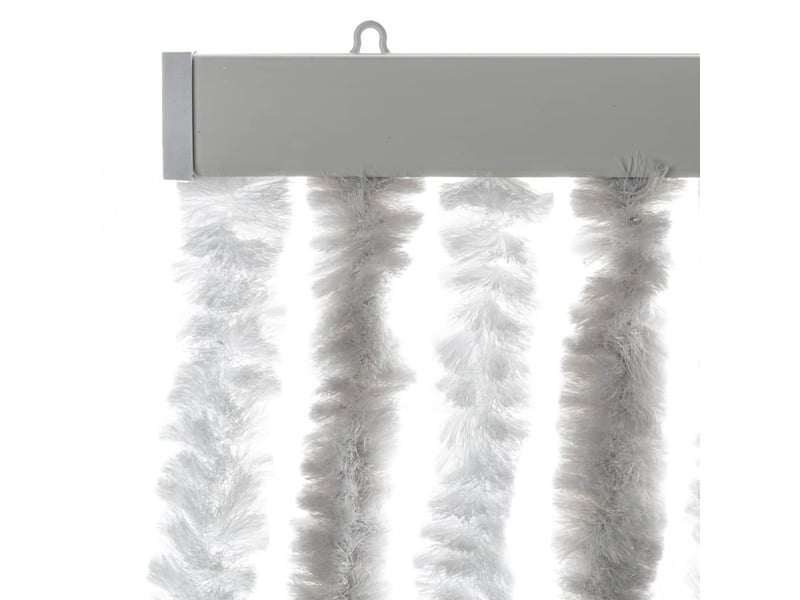  Rideau anti-mouches, moustiquaire gris clair et blanc 90x200 cm chenille cf43535  - Conforama D