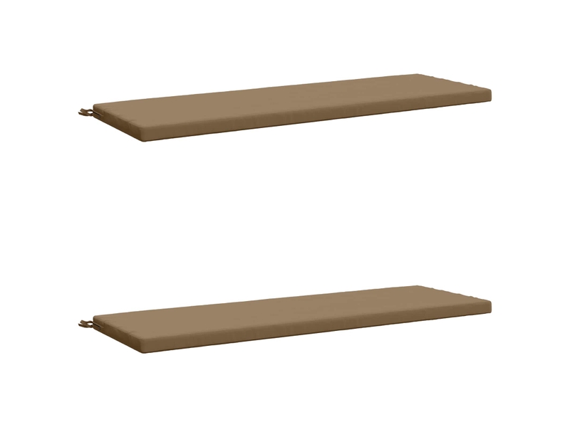 Lot de 2 coussins de banc, coussins d'assise soest 100 % polyester taupe cf57451 - Conforama A