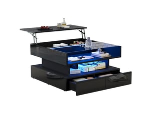 Table basse carré(e) coloris noir <strong>HAUSS SPOLE</strong> <strong></strong> - 80 cmx80 cm