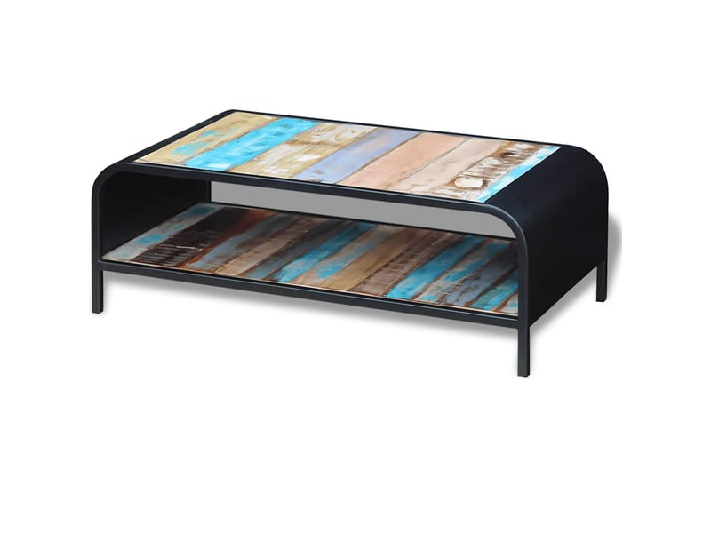 Table basse - table de salon - table à thé bois de récupération massif - Conforama B