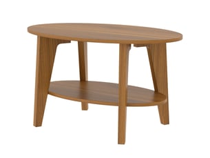 Table basse ovale coloris bois clair <strong></strong> <strong></strong> - 50 cmx80 cm