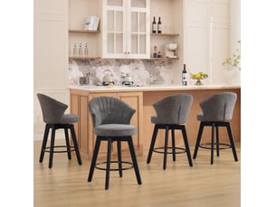 tabouret de bar <strong>MODFU</strong> - gris hauteur d'assise 62.5 cm vendu Par paire