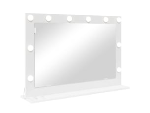 Miroir rectangulaire à fixer coloris blanc <strong></strong> <strong></strong> - 80 cm x 55 cm