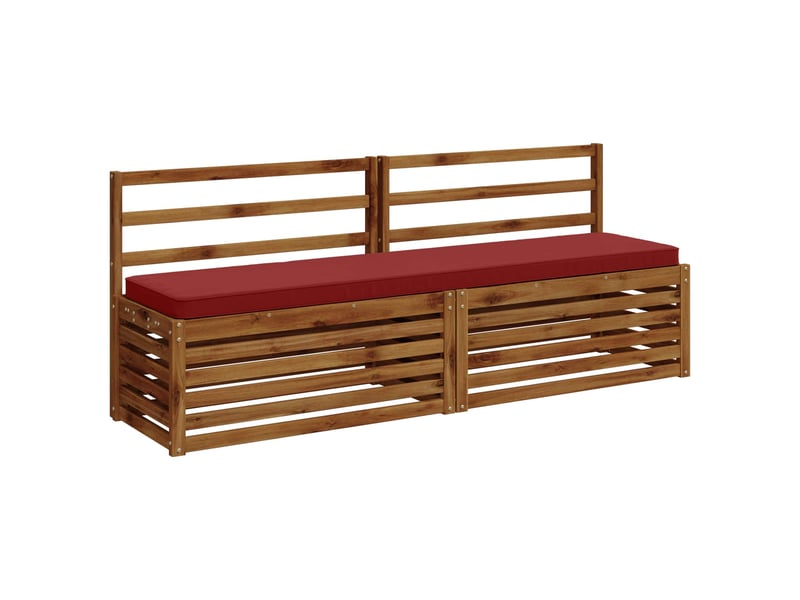  Lot de 2 coussins de banc, coussins d'assise vught 100 % polyester bordeaux cf57911  - Conforama C