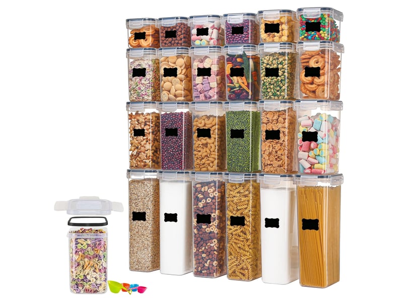 Lot de 24 boîtes de conservation alimentaires hermétiques en pp avec couvercles transparents pour cuisine chicfurn - Conforama A