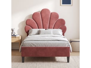 Lit simple 90x200 cm <strong>Lonelyo</strong>  <strong></strong> coloris rouge