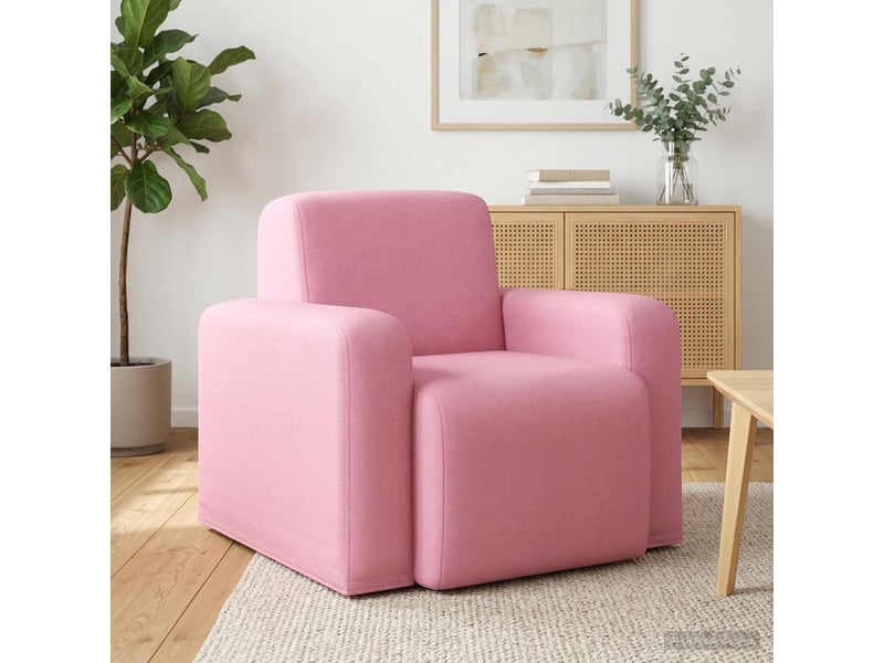  Vidaxl fauteuil rose tissu  - Conforama B