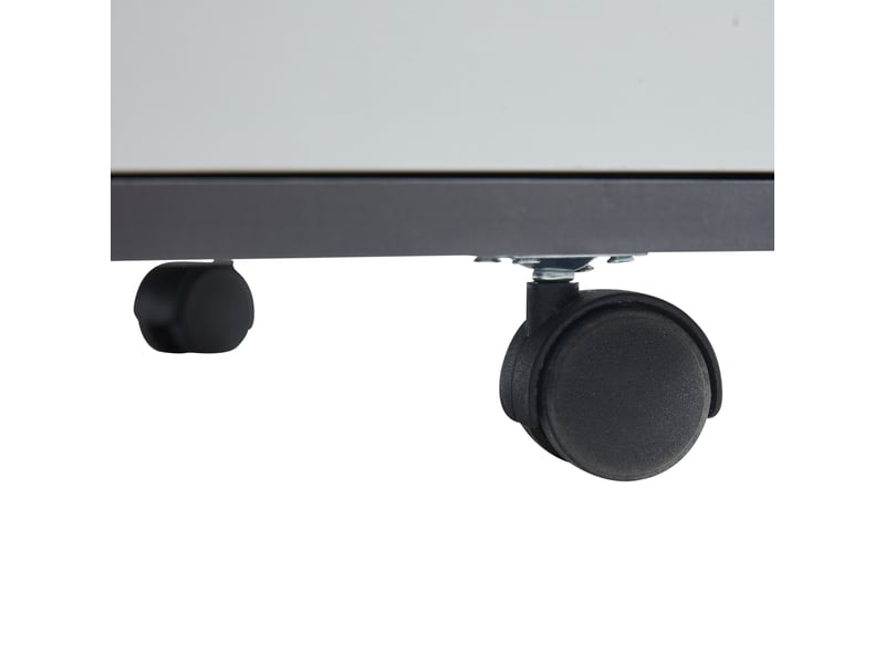  Table basse relevable avec tiroir et rangement à roulettes pour salon en panneaux de particules 100×98×65 cm gris blanc  - Conforama D