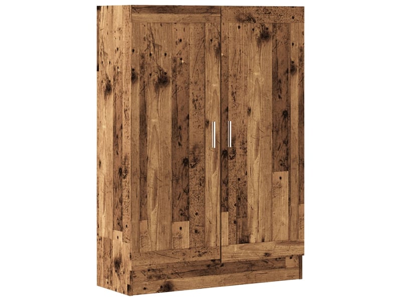  Bibliothèque, meuble de rangement salon vieux bois 82,5x30,5x115 cm bois d'ingénierie  - Conforama A