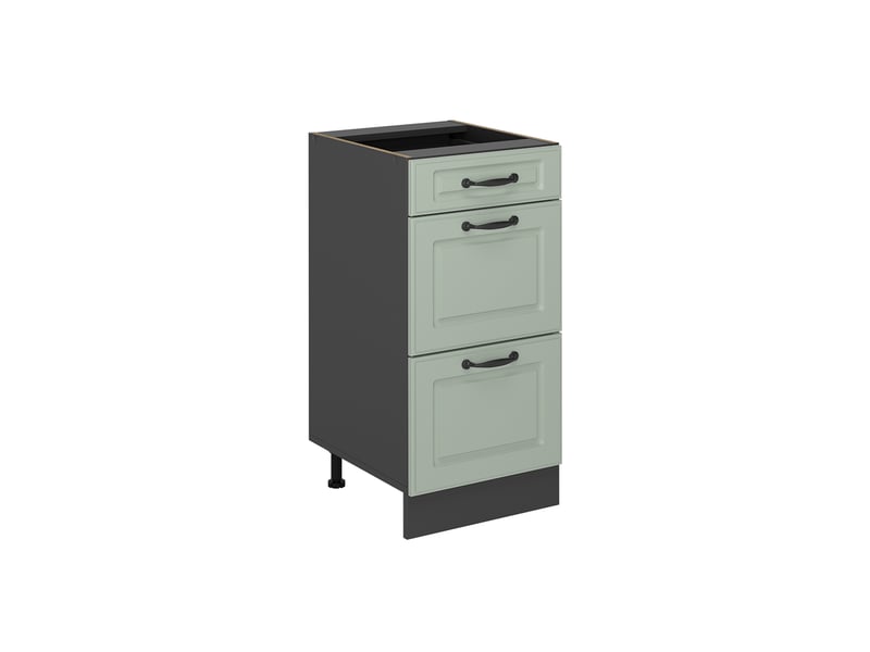 Vicco meuble cuisine, mint campagneanthracite, 40cm avec tiroirs sans plan de travail - Conforama A