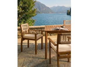 Lot de 2 chaises de jardin sumirago acacia marron clair