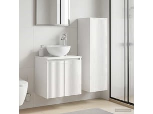 Ensemble de mobilier de salle de bain 2 pc blanc brillant cf64009