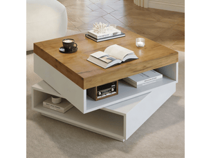 Table carré(e) coloris bicolore <strong>ATELIER CONFORTIEL</strong> <strong></strong> - 65 cmx65 cm