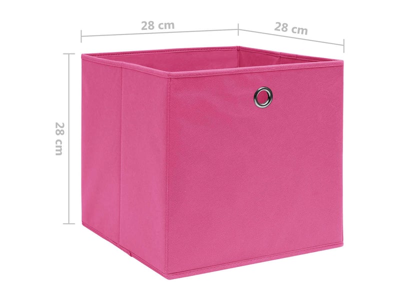  Boîtes de rangement 10 pcs tissu intissé 28x28x28 cm rose  - Conforama E