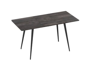 Table extensible pour 6 à 8 personnes avec rallonge intégrée, pieds réglables en acier, gris, 160 × 75 × 77 cm