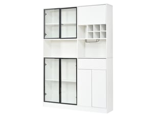 Vitrine coloris blanc 8 étagère(s) <strong>SEYAKANY</strong> <strong></strong> - 140 cmx200 cm