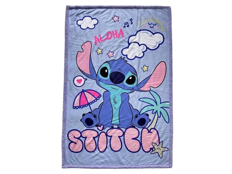  Plaid sherpa violet stitch holidays 100 x 150 cm 672HOM101 - Conforama B