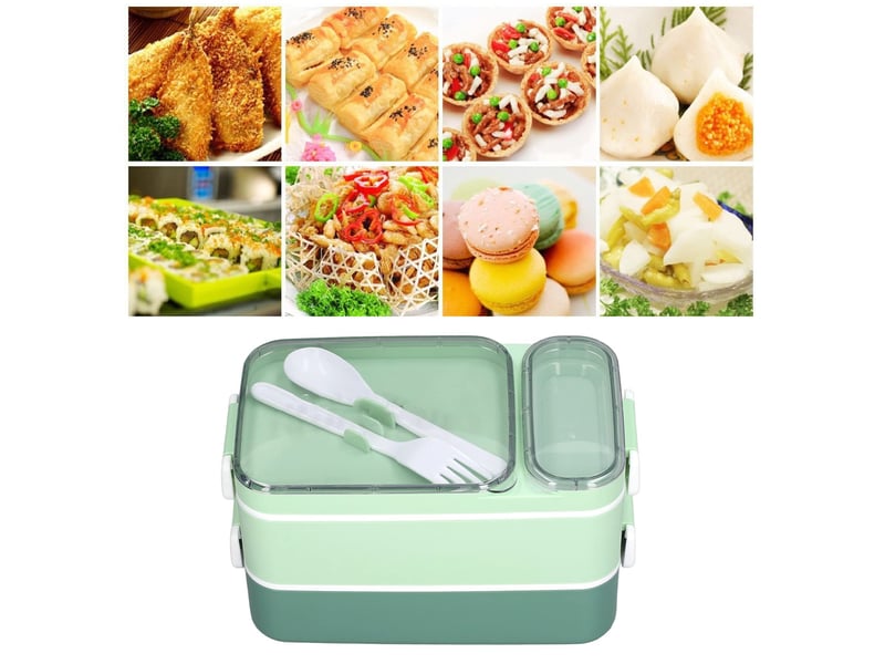  Boîte à lunch à double couche étanche pour four à micro-ondes green box pour dortoir  - Conforama D