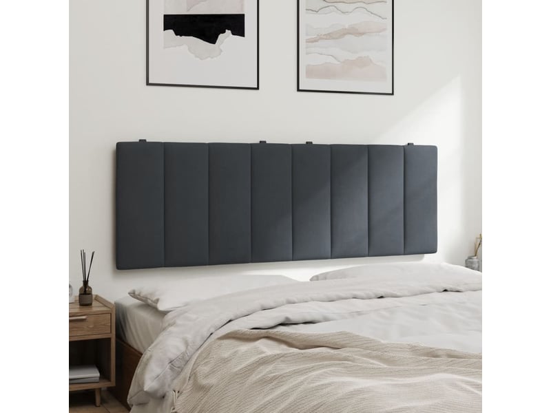  Coussin de tête de lit hanko gris foncé 137 cm velours cf55951  - Conforama C