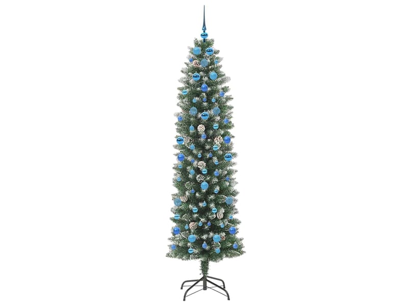  Sapin de noël, arbre de noël artificiel slim vert et blanc 210 cm shl3452  - Conforama D