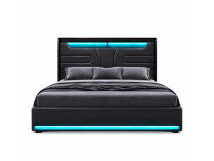 Lit coffre 140x190 cm FOERPL coloris noir