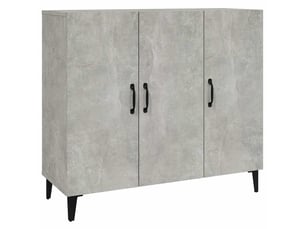 Buffet - bahut - meuble de rangement gris béton 90x34x80 cm bois d'ingénierie