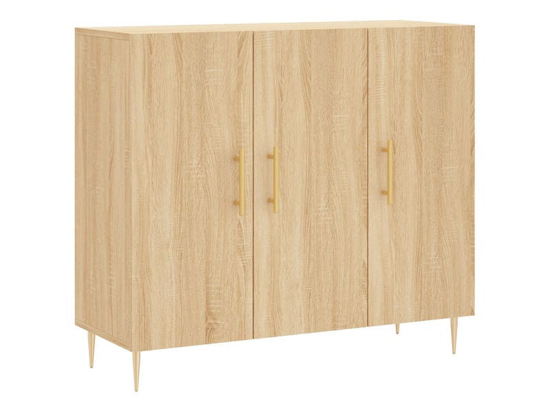  Buffet - bahut - meuble de rangement chêne sonoma 90x34x80 cm bois d'ingénierie  - Conforama A