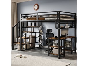 Lit mezzanine 120x200 cm <strong></strong>  <strong>Qualité haut de gamme</strong> coloris bicolore
