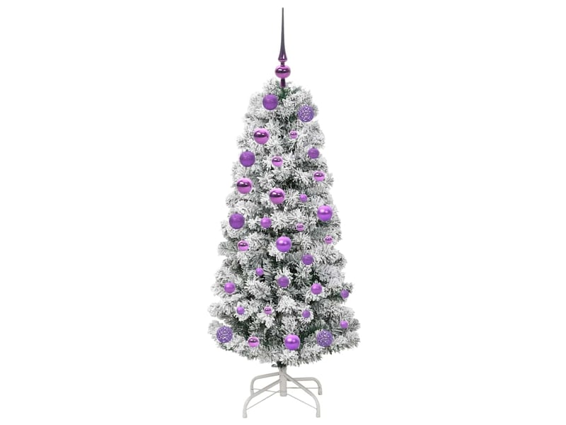 Sapin de noël, arbre de noël artificiel à branches articulées vert et blanc cf61123 - Conforama D