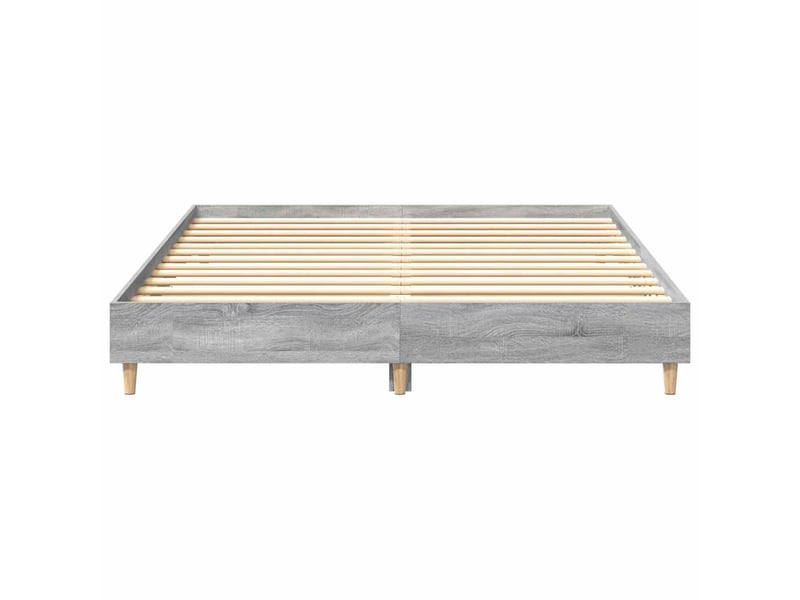  Lit double- lit adulte -  cadre de lit sans matelas sonoma gris 150x200 cm  - Conforama D