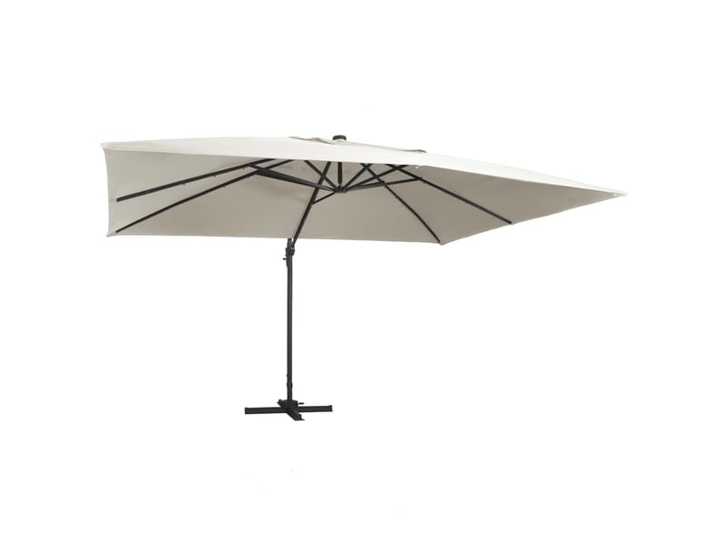 Parasol de jardin | parasol d'extérieur en porte-à-faux lumières led mât en aluminium shl7854 - Conforama A