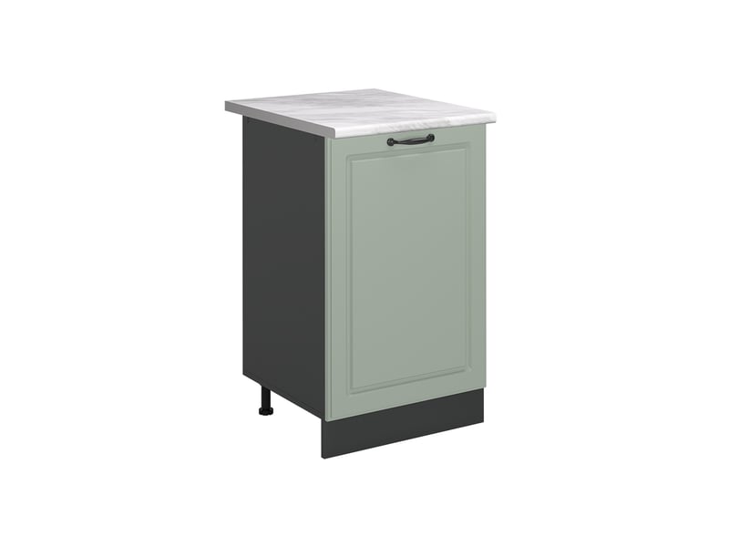  Vicco meuble bas de cuisine, mint campagneanthracite, 50cm plan de travail marbre  - Conforama A