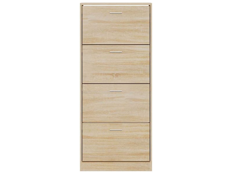  Meuble à chaussure, armoire à chaussures chêne sonoma 63x24x147cm bois d'ingénierie  - Conforama D