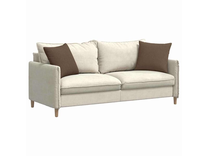 Lot de 2 coussins de canapé, coussins décoratifs tissu marron 45 x 45 cm cf58900 - Conforama C