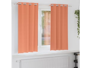 Lot de 2 rideaux occultants, rideaux black-out avec anneaux terre cuite 175 x 140 cm cf44783