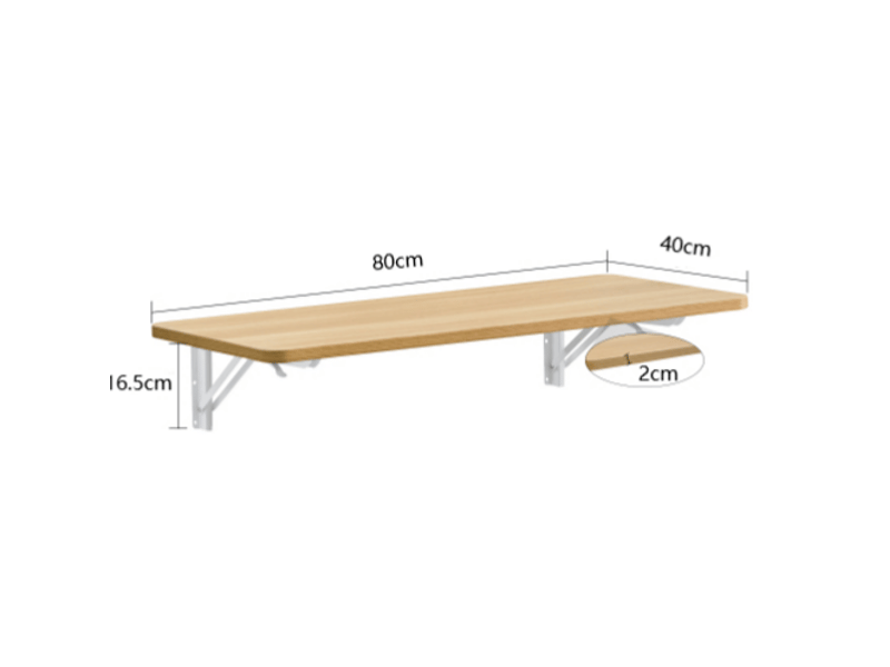  Table pliante murale 80x40x16.5 cm effet bois  - Conforama C