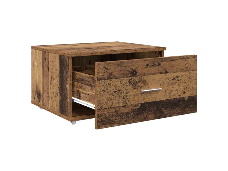  Armoire de rangement bureau, armoire à tiroirs 55 x 45 x 31 cm bois ancien  - Conforama E