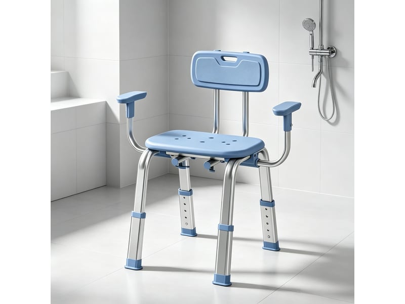  Chaise de douche ergonomique, hauteur et assise réglables pour salle de bain  - Conforama D