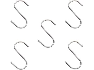 5 pièces crochets acier inoxydable, crochet de suspension, de cuisine, pour salle de bain, chambre à coucher, gris - réf. Szpb846258jjzj