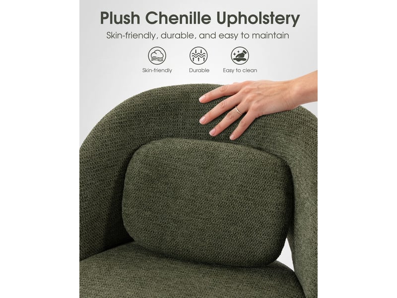  Chaise de salle à manger chaise repas à dossier rembourré en mousse 2 chaises en bois de caoutchouc coloris vert  - Conforama D