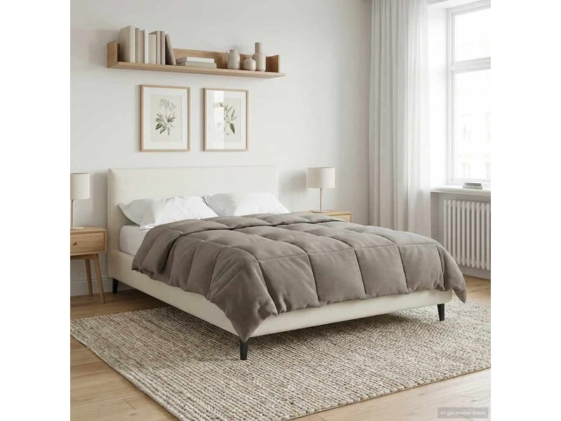  Duvet - couette complet toute l'année 155 x 200 cm 4 saisons anthracite  - Conforama D