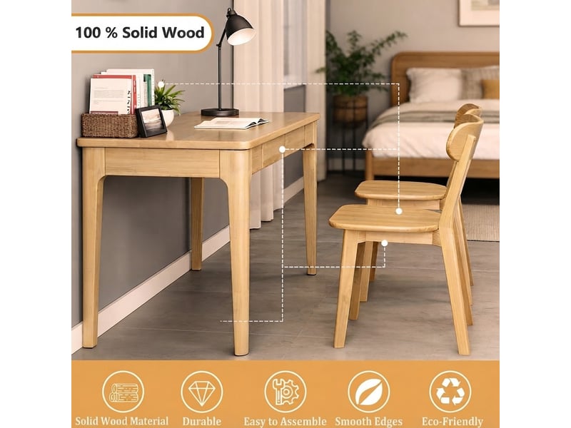 Chaise de salle à manger, en bois massif cao-W5901P521793-conf-NEW - Conforama D