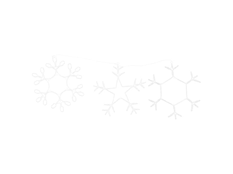  Flocon de neige de noël 252 led blanc chaud 44,5 x 38 cm pvc  - Conforama E