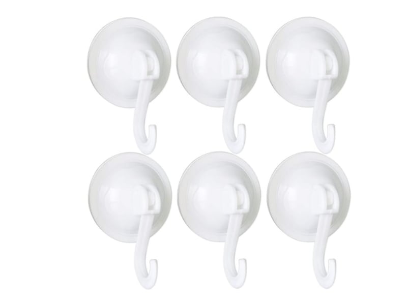  6 pièces crochets ventouse 70mm muraux cintres réutilisables étanche et non marquants pour manteaux écharpes serviettes sacs  - Conforama A