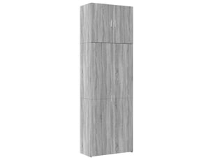 Buffet haut - bahut - meuble de rangement sonoma gris 80x42,5x249 cm bois d'ingénierie