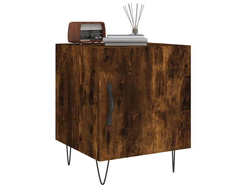  Table de chevet - cabinet de chevet - table de nuit chêne fumé 40x40x50 cm bois d'ingénierie  - Conforama C