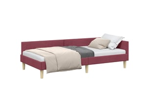 Lit simple 90x200 cm    coloris rouge